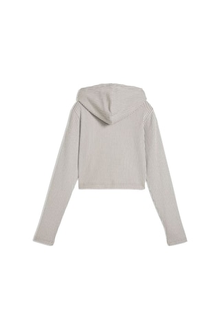 Puma Ess Ribbed Hoodie Kadın Sweatshirt 636669-81 Gri
