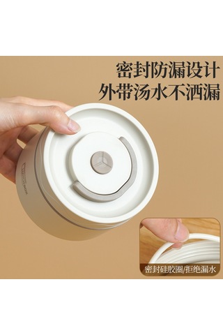 Hangfox 304 Paslanmaz Çelik Isı Saklama Yemek Kutusu, Mikrodalga Uygun, Çok Katlı, Öğrenci/ev Kullanıma Uygun, Beyaz, 4 Adet + Isı Saklama Çantası Beyaz