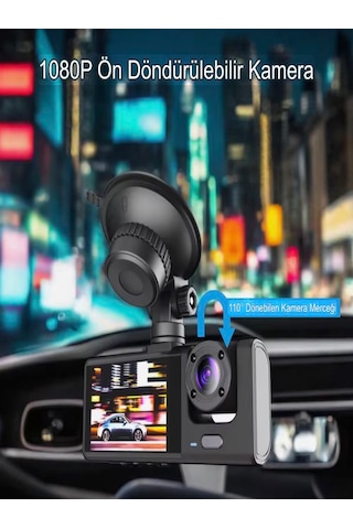Wi-fi 1080p Hd 2 İnch Süper Ekranlı Araç Kamerası 150mah Araba Güvenlik Kamerası 12-24v