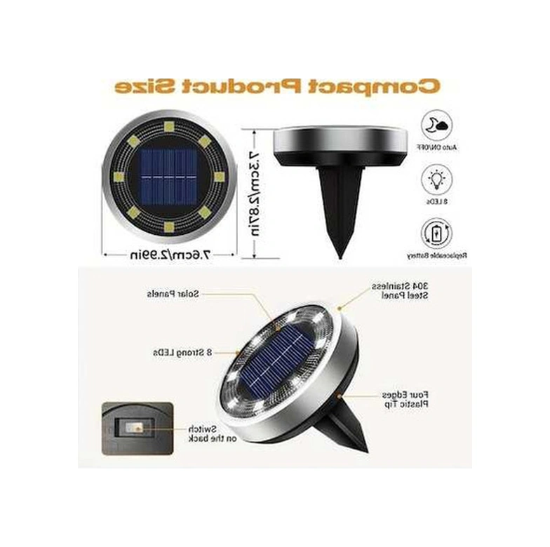 Trendooze Cloud011 4 Adet Sıcak Beyaz Yerli Güneş Led Bahçe Havuz Patika Dekorasyon Sıcak Renk Sıcak Beyaz