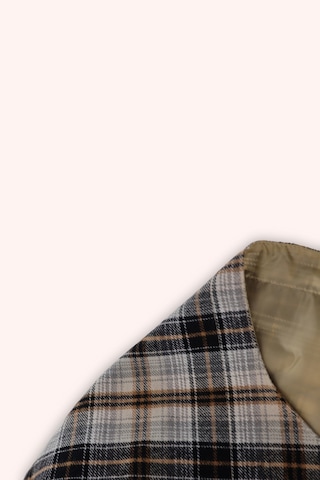 Panço Unisex Ekose Desenli Bej Şapka 7755782