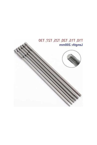 Pazly Torx Tornavida Ucu S2 Çelik T10-t30 200mm Manyetik 6 Adet