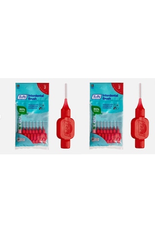 2li Tepe Arayüz Fırçası Kırmızı 0,5 Mm 8'li Paket