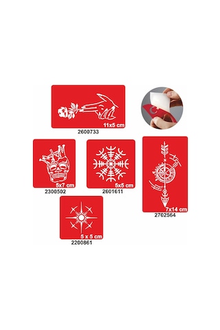 Kaşif Desenleri Set Geçici Dövme Kına Şablonu