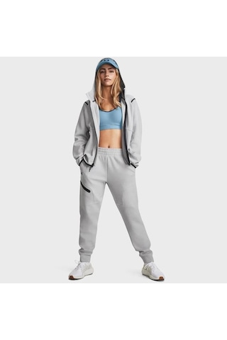 Under Armour Unstoppable Fleece Kadın Gri Polo Yaka Tişört