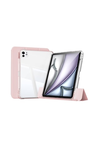 İpad Uyumlu Pro 11 İnç M4 2024 Kılıf Kalem Bölmeli Akrilik Şeffaf Ayrılabilir Case A2836 A2837 A3006 Kılıf