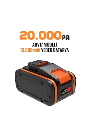 15.000 Mah Yedek Batarya 20.000pa Ahv17 - Ahv21 Araç Süpürges