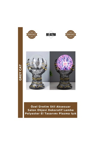 Özel Üretim Stil Aksesuar Salon Objesi Dekoratif Lamba Polyester El Tasarımı Plazma Işık Çok Renkli