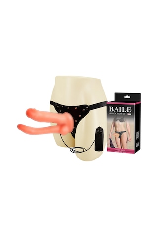 Truva Shop Baile Çift Taraflı Belden Bağlamalı Penis Realistik Çatal Vibratör