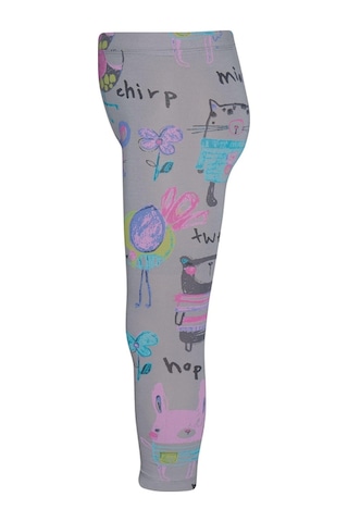 Lovetti Gri 1 Kız Çocuk Chirping Animals Desen Tayt 4768G029 Gri