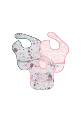 Bumkins Superbib Önlük 3'lü Paket - Love You Bunches Çok Renkli