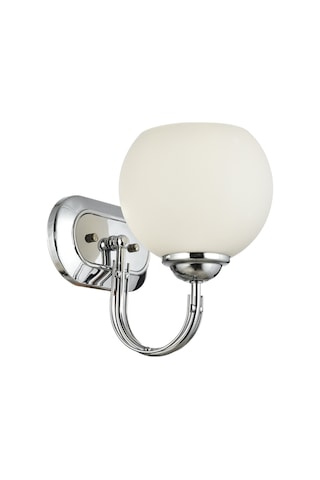 Lamore Home Dicle Opal Camlı Tekli Krom Aplik Krom