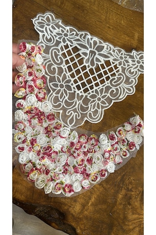 2 Li Yaka Aplike Set Dikiş Giyim Aplike 29x22-33x15 Cm