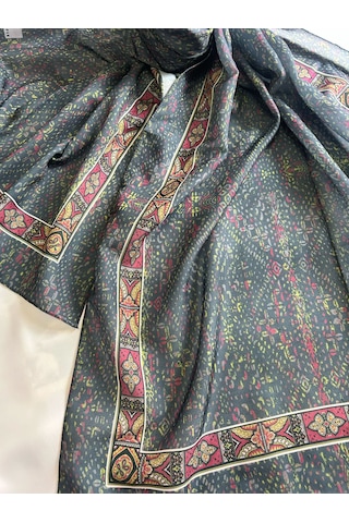 Kadın Pamuklu Yeşil Retro Etnik Şal