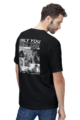 Young Fit Kişiye Özel Sevgili Ve Çiftler İçin %100 Pamuk Tişört - Çocuk Ve Yetişkin Fotoğraf & Yazı Baskılı Siyah