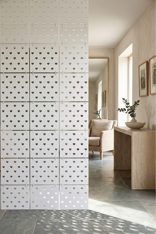 Lazer Kesim Paravan, Ahşap Separatör, Oda 4'lü Panel Levha Model09 40 X 40 Cm