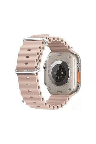 Apple Uyumlu  Watch 42mm 44mm 45mm 49mm 1/2/3/4/5/6/se/7/8/ultra Akıllı Saat Ocean Kordon Ve Kayışı Pembe