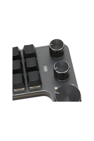 12 Tuşlu 3 Düğmeli Mekanik Klavye Kırmızı Anahtar Su Geçirmez Toz Geçirmez Ses Kontrolü Çok İşlevli Oyun Ofis Klavyesi Usb Kablosu