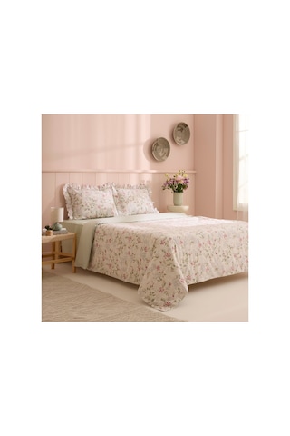 Kaşmir Home Papillon %100 Pamuk Tek Kişilik Nevresim Takımı Çağla