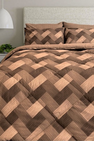 Lux Uyku Seti-tek Kişilik-lastikli Çarşaflı 2yastık Kılıflı-özel Çantada Cross Sütlü Kahve