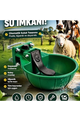 Kırılmaz Büyükbaş Hayvan Suluğu Otomatik - Plastik Kırılmama