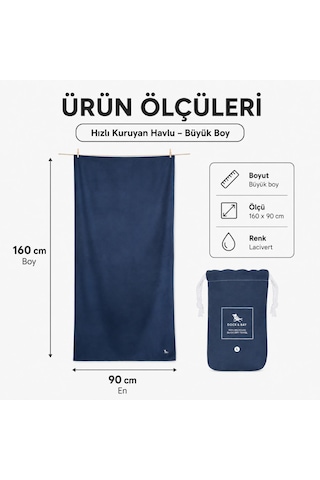 Dock And Bay Hızlı Kuruyan Havlu Essential L Deep Sea Navy Lacivert