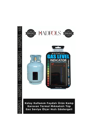 Kolay Kullanım Faydalı Ürün Kamp Karavan Termal Mıknatıslı Tüp Gaz Seviye Ölçer Hızlı Göstergeli