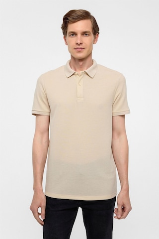 Süvari Bej Regular Armürlü Polo Yaka Tişört-38358 Bej