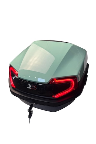 Işıklı + Sırt Dayamalı 33 Litre Motosiklet Çantasısu Yeşili Su Yeşili
