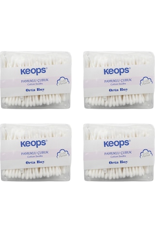 Keops Pamuklu Kulak Temizleme Çubuğu 4 x 200'lü