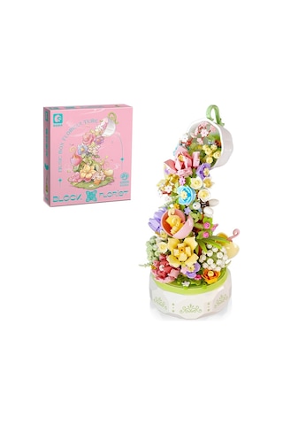 Sembo Block Huayan Cayı Muzikli Florist Seti 575 Parça Yapı Blokları