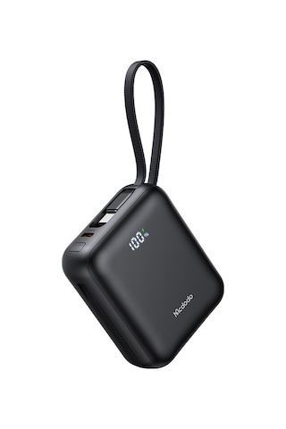 Mcdodo Mc-8620 10000mah 22.5w Pd Hızlı Şarj Dahili Kablolu Powerbank Siyah