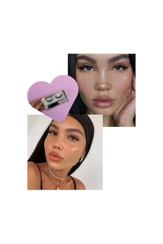 Caş Dekorasyon Manyetik Eyeliner'lı Mıknatıslı Doğal İpek Takma Kirpik 002 Yoğun