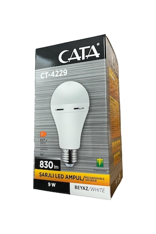 Ct-4229 9w/6400k Şarjlı Led Ampul Cata Diğer
