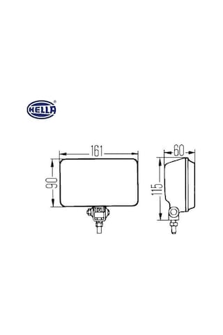 Hella 12v Sis Lambası Comet 450 Dikdörtgen (yayıcı-sis) (çok Çizg