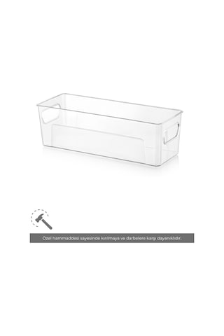 Jet's Home Buzdolabı İçi Düzenleyici Saklama Organizeri Bpa Free Düzenleyici Darbeye Dayanıklı 29x11x9 Cm Şeffaf