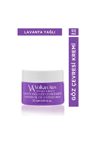 Volkan Ates Natural & Beauty Lavanta Yağlı Göz Çevresi Kremi Cam Kavanoz 50 ML