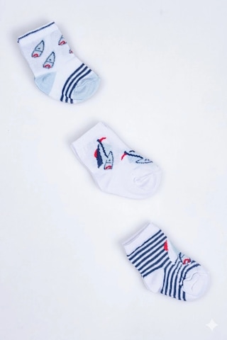 Cocole Socks Erkek Çocuk Soket Çorabı 3 Lü Set Pamuklu Marin & Nautical Desenli Çok Renkli Cocole Socks Erkek Çocuk Soket Çorabı 3 Lü Set Pamuklu Marin & Nautical Desenli Çok Renkli