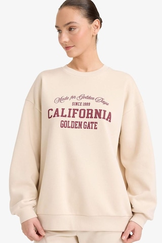 Defacto Oversıze Baskılı Sweatshirt G7026ax25wnbg186 Bej-bg186