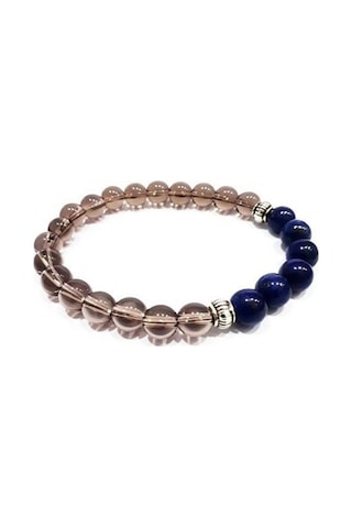 Lapis & Dumanlı Kuvars Erkek Doğal Taş Bileklik Çok Renkli