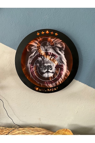 Galatasaray Baskılı Bluetooth Bağlantılı Rgb Led Işıklı Tablo