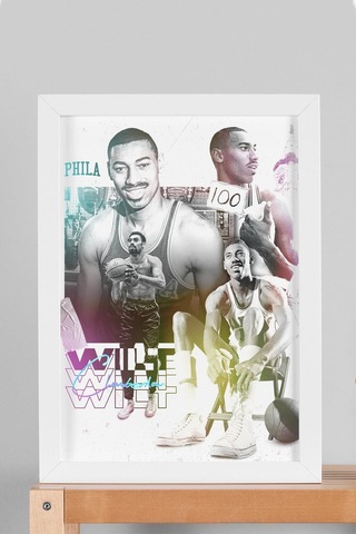 Wilt Chamberlain Çerçeveli Tablo - Basketbol Nba Posteri Tablo