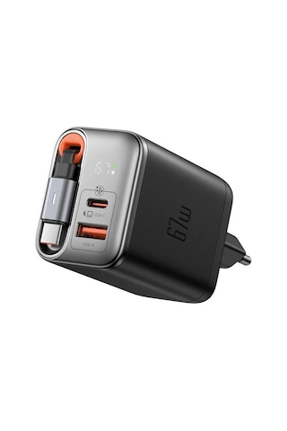 Mcdodo Ch-4100 67w Gan Şarj Adaptörü Dahili Geri Çekilebilir Kablolu