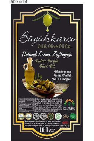 Büyükkarcı Naturel Sızma Zeytinyağı Teneke 10 L