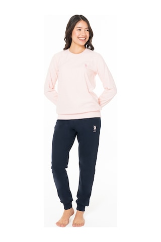 U.S. Polo Assn. Kadın Pamuklu Lisanslı Pijama Takımı 20125 Pembe