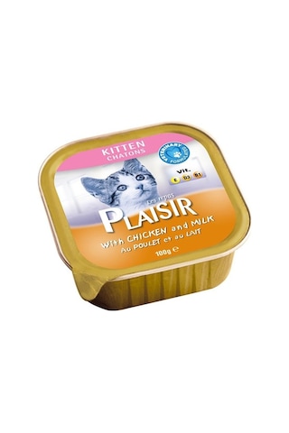 Plaisir Tavuklu ve Sütlü Pate Konserve Yavru Kedi Maması 100 G Plaisir Tavuklu ve Sütlü Pate Konserve Yavru Kedi Maması 100 G