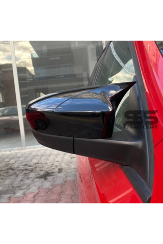 Skoda Rapid 2015-2017 Uyumlu Batman Yarasa Ayna Kapağı Piano Black Abs Plastik