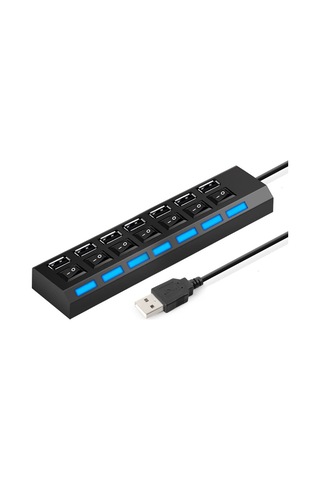 Ev Ofisi Black 7hole Usb Bağımsız Düğmeli Çoklu İşlev