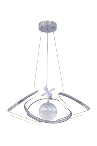 Papatya Ledli 1 Toplu 3 Renk Salon Oturma Yatak Mutfak Odası Avizesi Krom