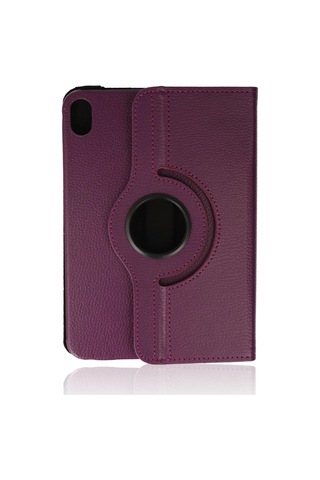 Buradabulabilirsin Apple Uyumlu iPad Mini 6 Kılıf 360 Tablet Deri Kılıf - Mürdüm Bbz